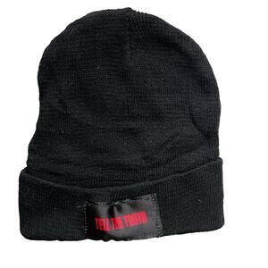 Tell The Truth Beanie Hat Red Logo Black As Seen On Selling Sunset Knit NWOT